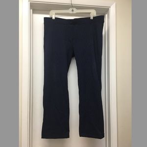 Betabrand Dress Pant Yoga Pants Heart Heartline Print